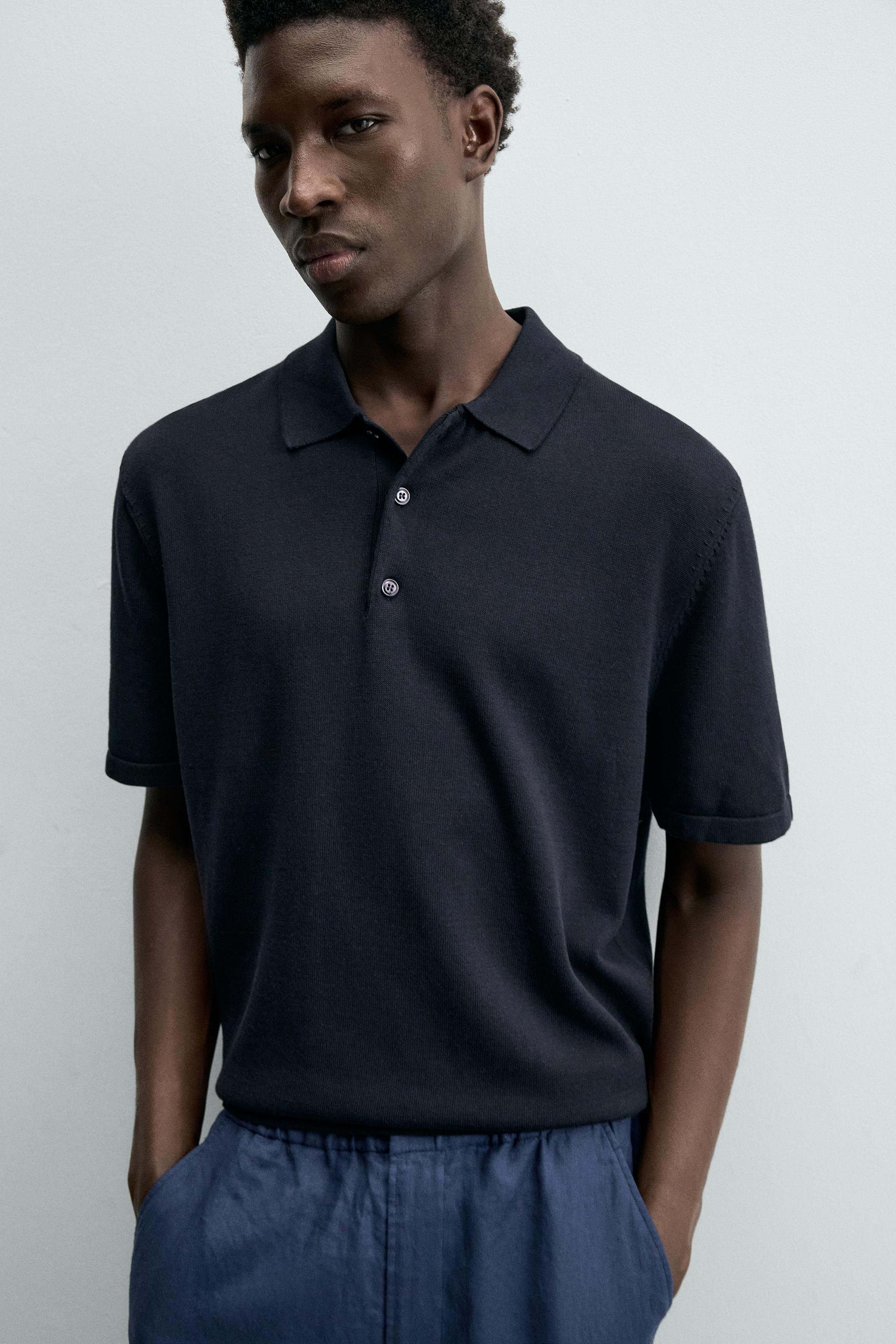 Мужские свитеры Zara REGULAR FIT KNIT POLO — фото 6