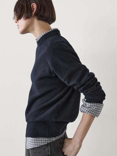 Zara Wool blend knit sweater - Navy blue