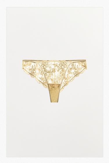 BRAGUIÑA BORDADOS FLORAIS - Cru / Beixe de Zara