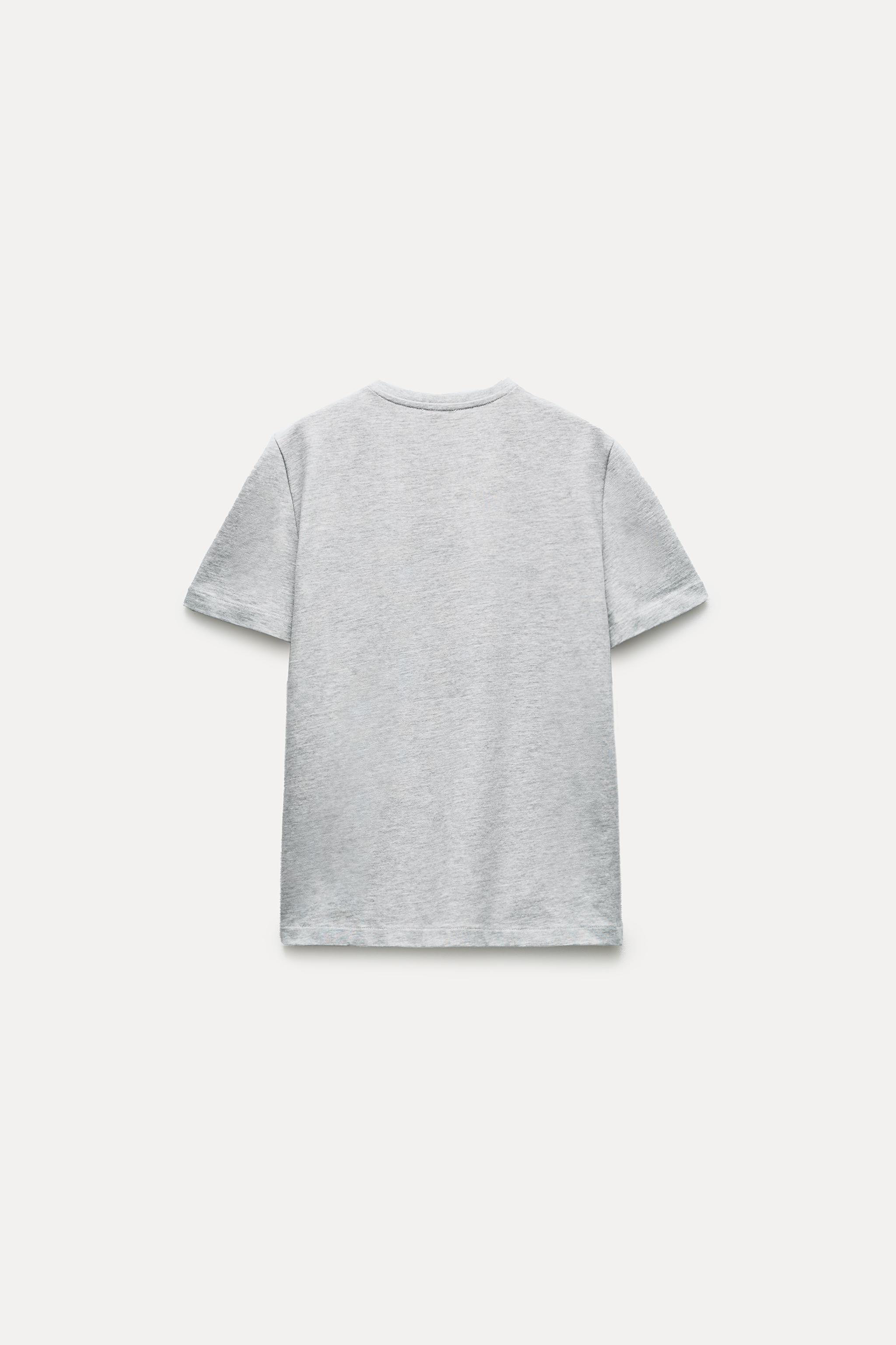 T-SHIRT HEAVY COTTON - Grau meliert | ZARA Deutschland / Germany