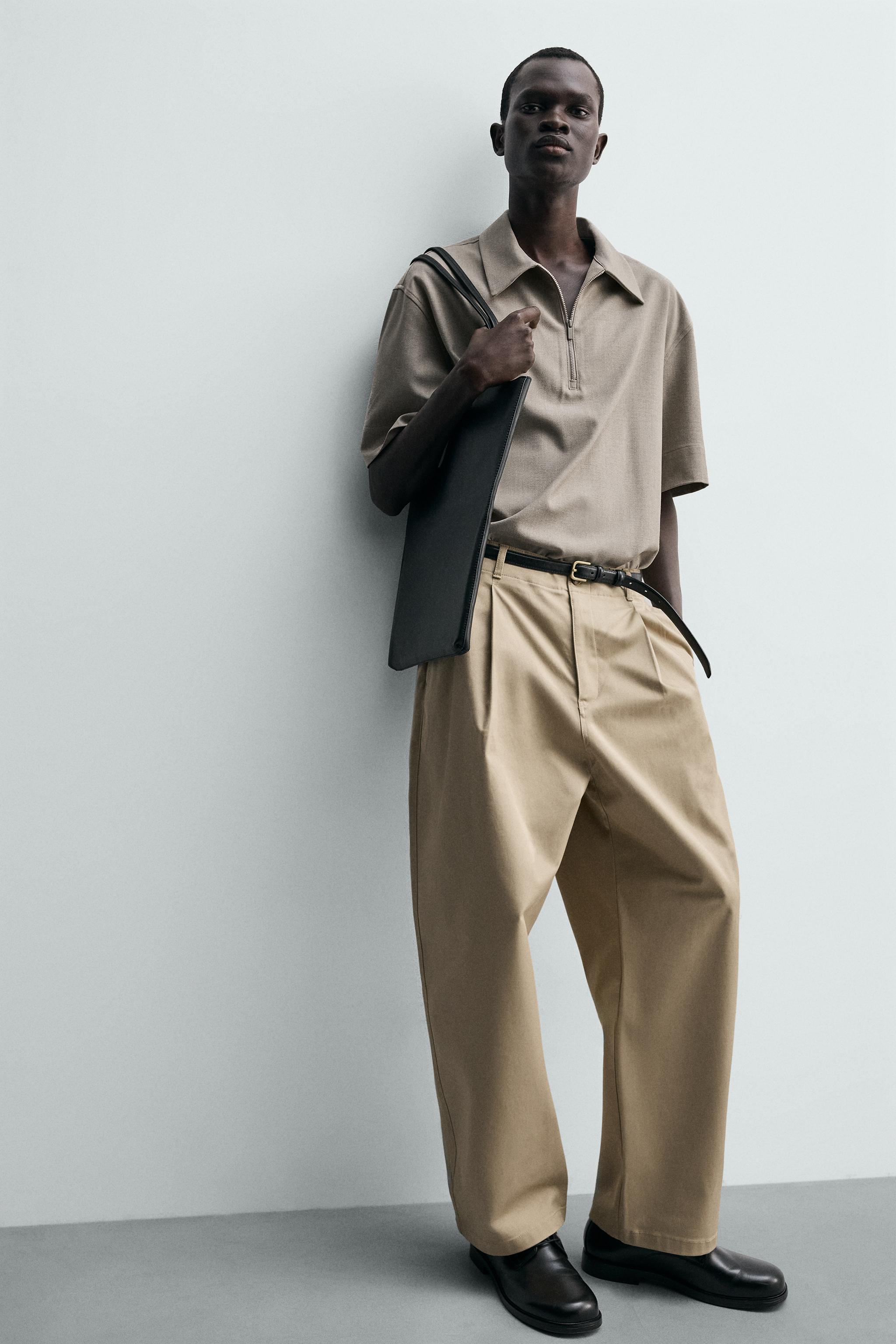 Мужские рубашки Zara TECHNICAL ZIP POLO SHIRT — фото 6