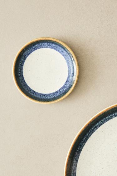 SIDE PLATE WITH CONTRAST RIM - Blue by Zara - Image 4