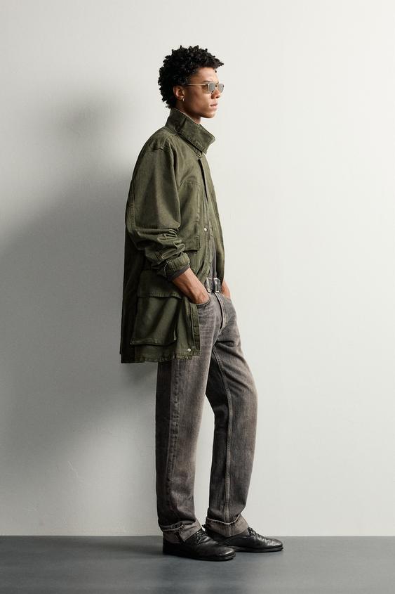 PARKA LAVÉE LYOCELL ET COTON - Kaki foncé de Zara - Image 3