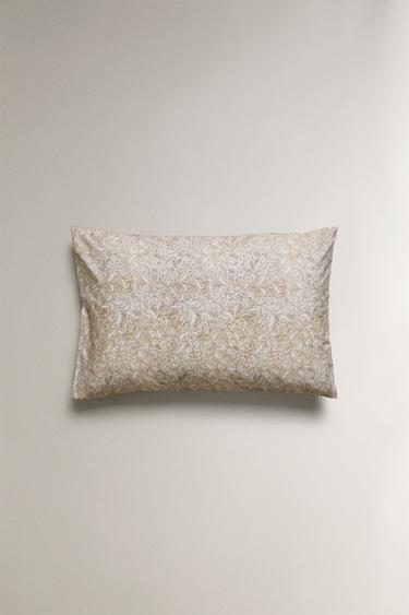 LEAF PRINT PILLOWCASE - Beige by Zara - Image 3