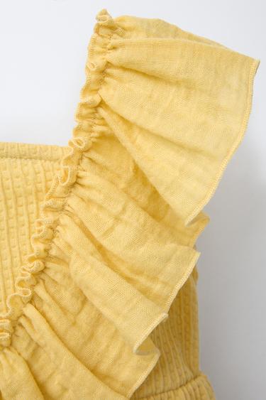 COMBINED STRUCTURE PLAYSUIT - Mustard by Zara - Image 2