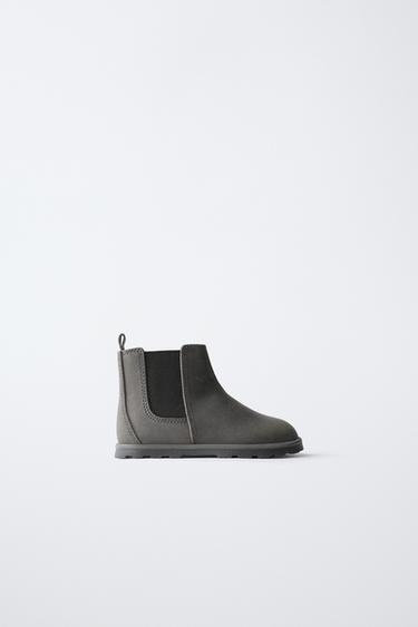 FASHIONABLE LEATHER BOOTS - Anthracite grey by Zara