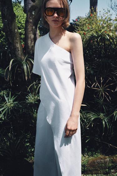 ASYMMETRIC LONG TOP - White by Zara - Image 1