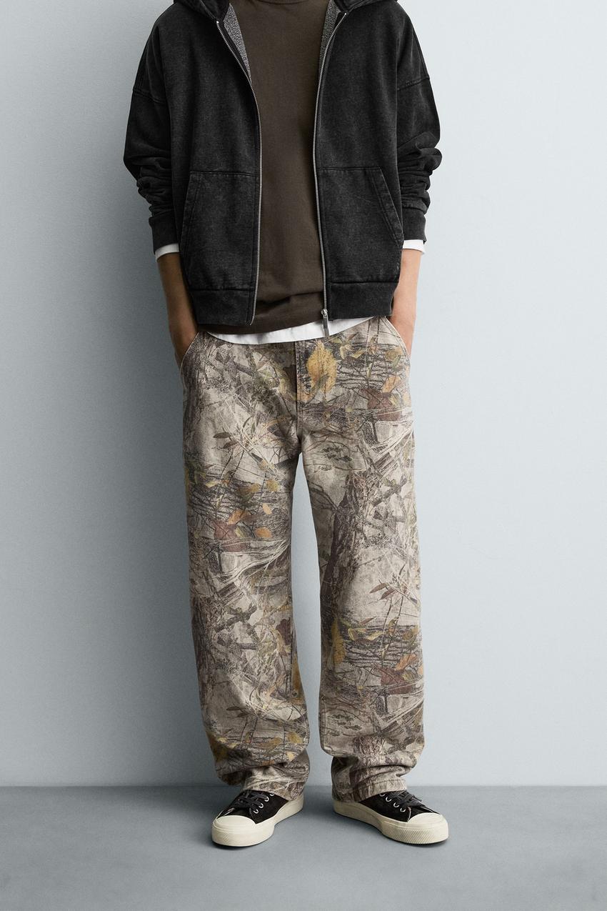 ABSTRACT PRINT CARPENTER PANTS