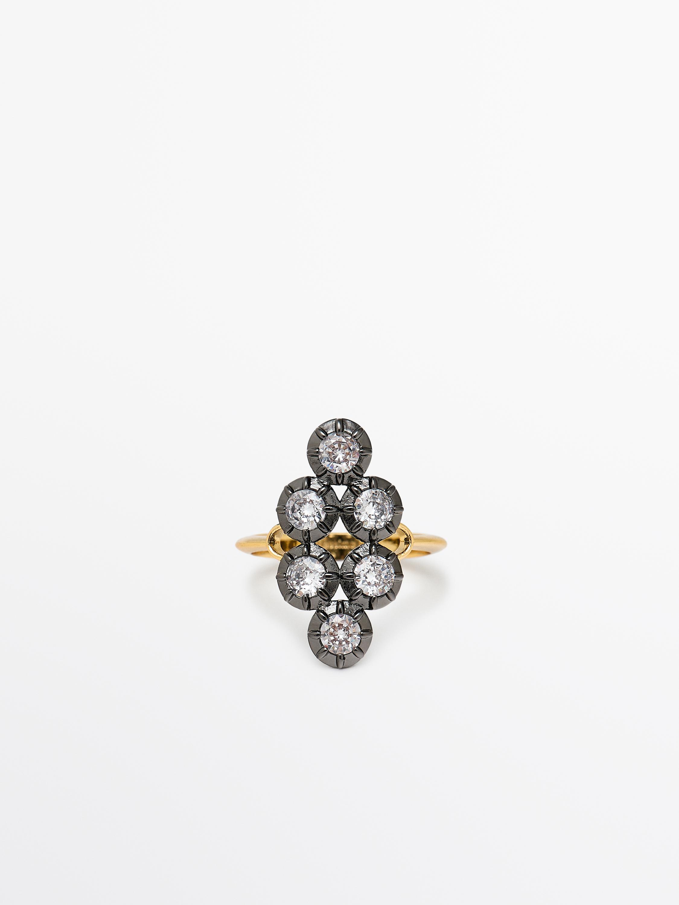 Antique rhinestone ring