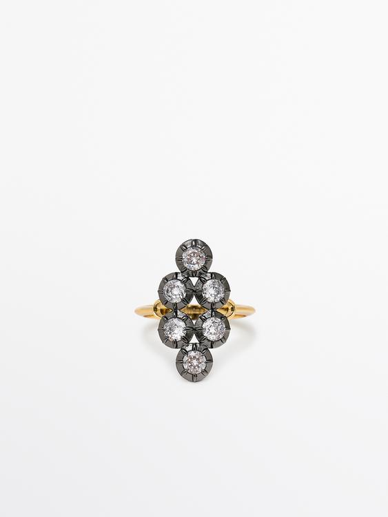 Antique rhinestone ring from Zara - $90