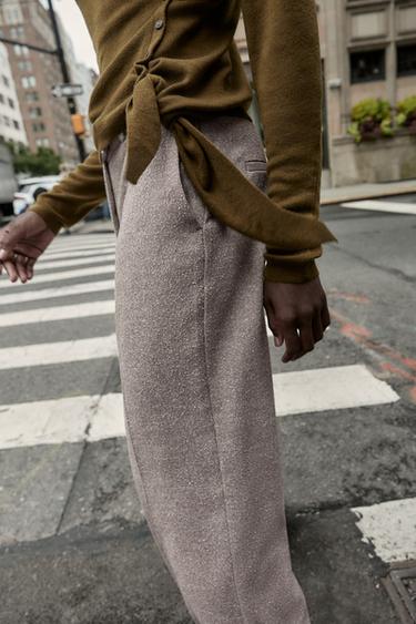 PULL ASYMÉTRIQUE EN MAILLE - Kaki de Zara - Image 4