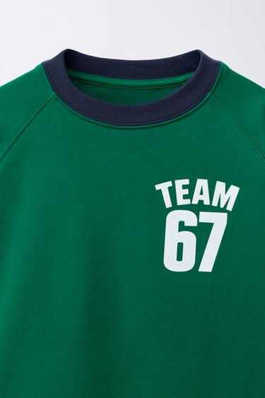 TEAM SIX SEVEN PRINTED T-SHIRT - Green by Zara