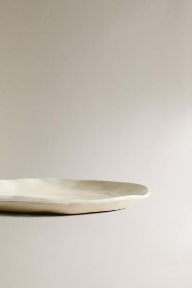 OMBRÉ STONEWARE SIDE PLATE X COLLAGERIE - Ecru / Brown by Zara - Image 3