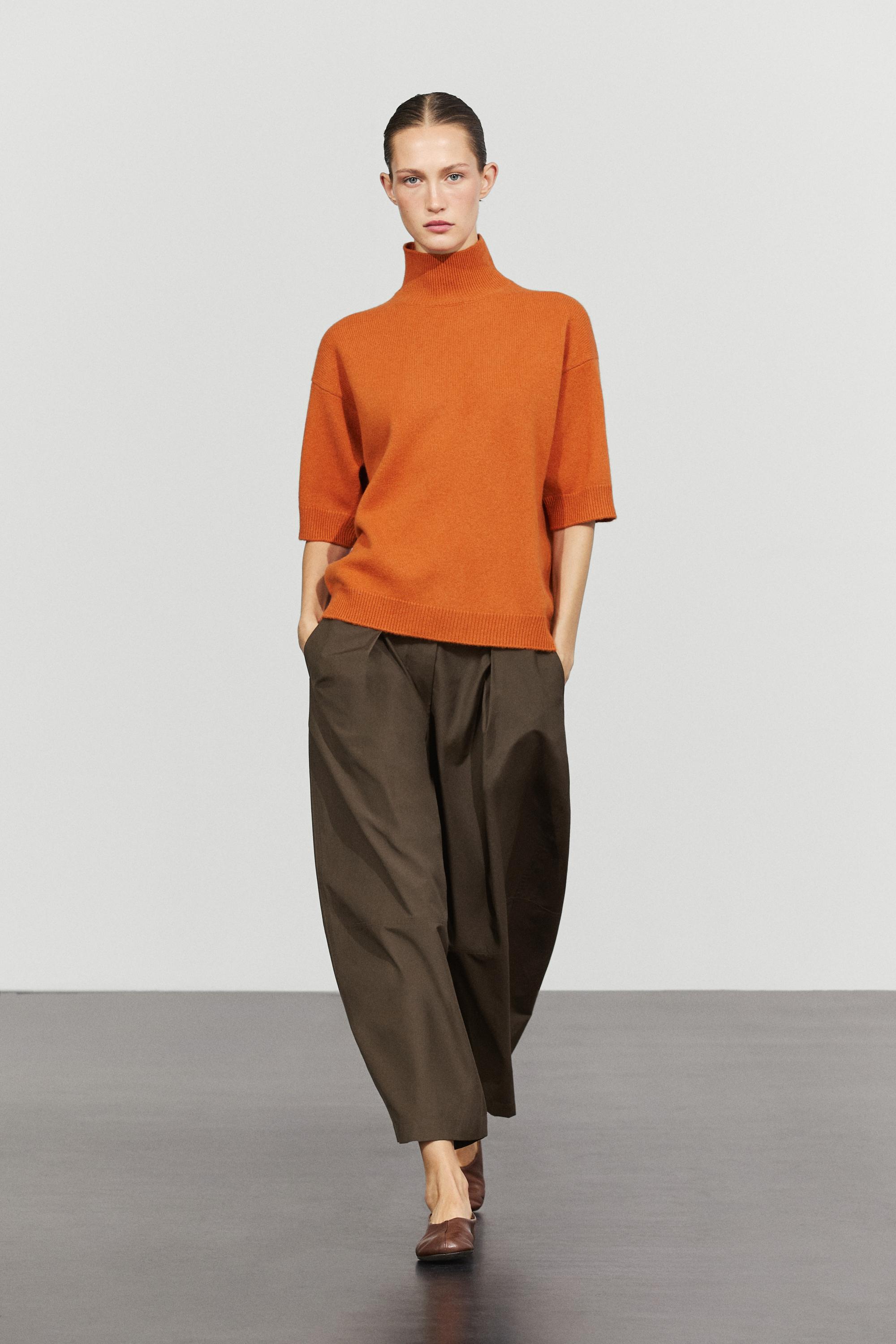 Oversize short sleeve knit sweater