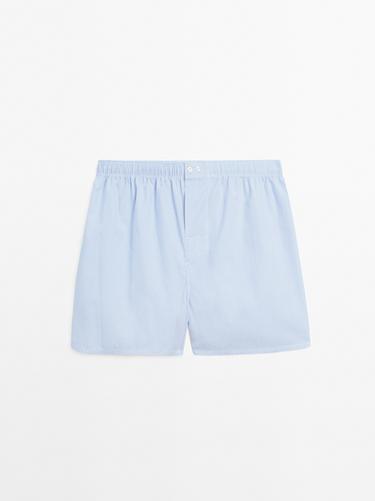 Zara Striped print boxers - Sky blue