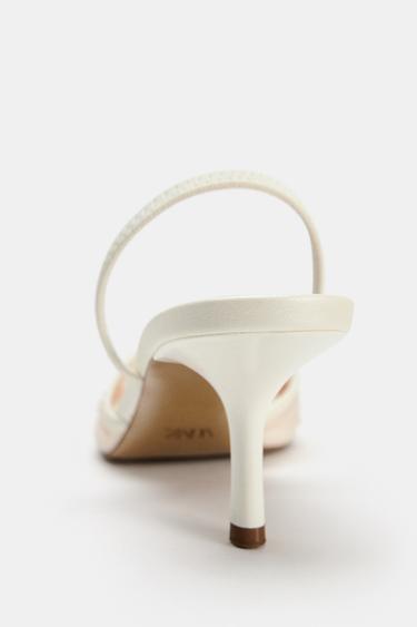 EMBROIDERED MESH SLINGBACKS - White by Zara - Image 4