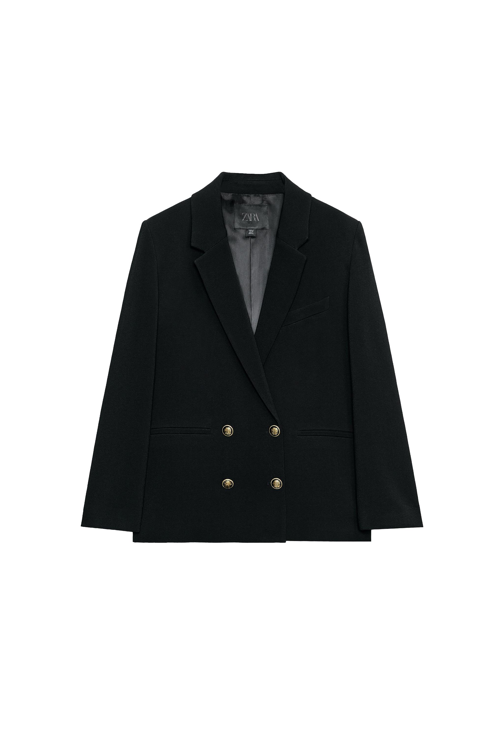 ボタン留めストレートブレザーZW COLLECTION - ブラック | ZARA Japan