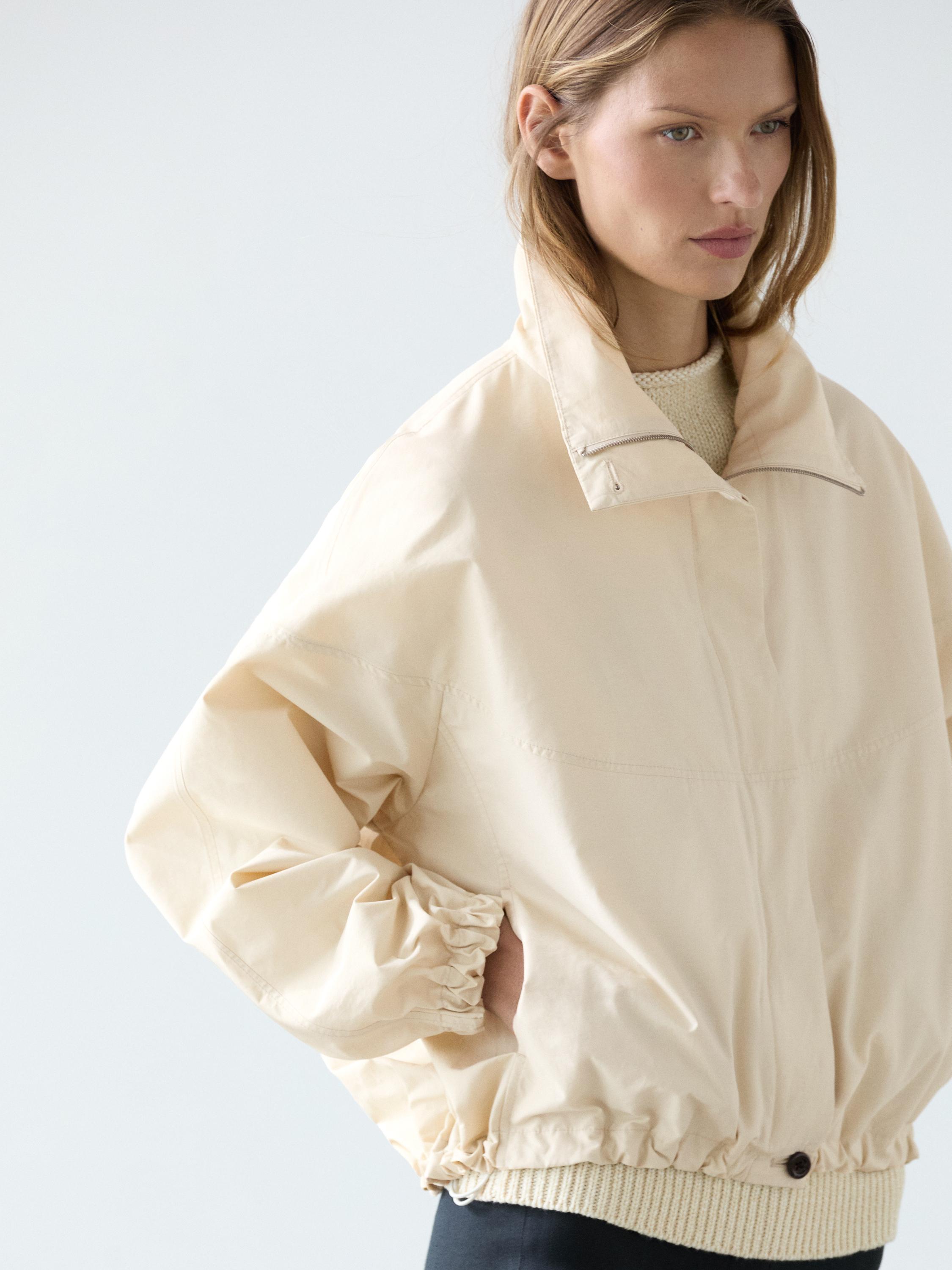Veste bomber matelassée col montant