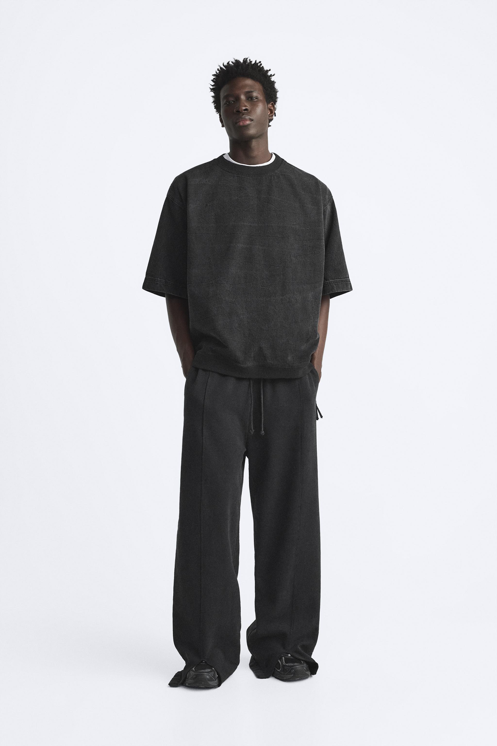 Tシャツ・カットソー 2108 Semi Wide Pants Black ハイドレープ トロミポンチ オーバーサイズTシャツ（Tシャツ