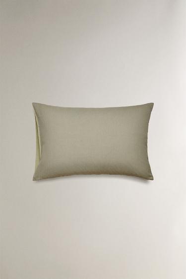 STRIPED SEERSUCKER PILLOWCASE - Green by Zara - Image 3