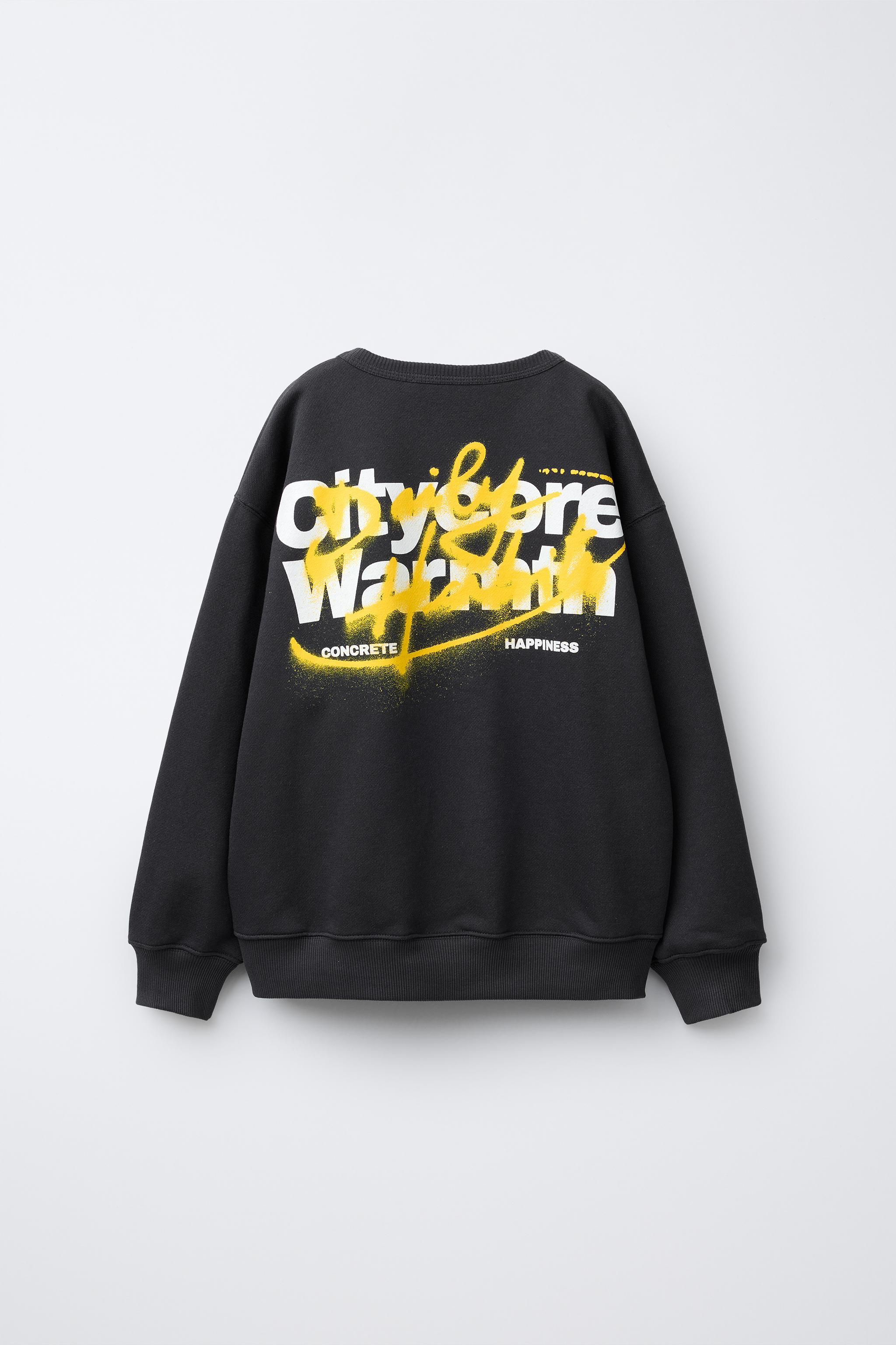 GRAFFITI PRINT SWEATSHIRT - Dark anthracite | ZARA Georgia