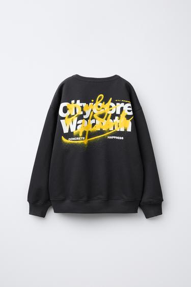 SWEAT IMPRIMÉ GRAFFITI - Anthracite foncé de Zara - Image 1