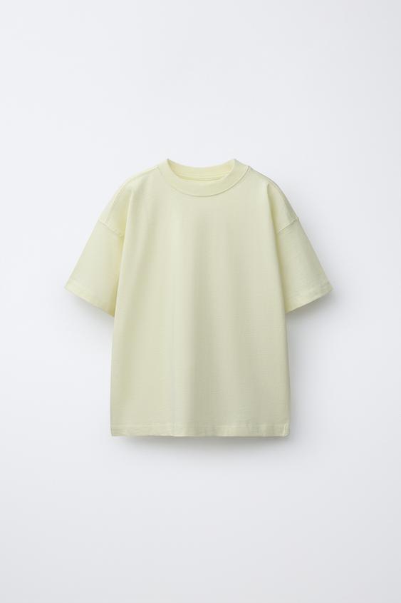 PLAIN T-SHIRT - Light yellow by Zara - Image 0