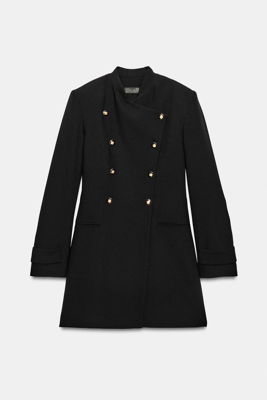 black blazer dress zara BUTTONED - Adult Morticia Addams Dress core promo chain belt with Eiffel Option:Add Cape