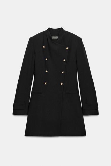 BUTTONED BLAZER DRESS - Black by Zara - Image 0