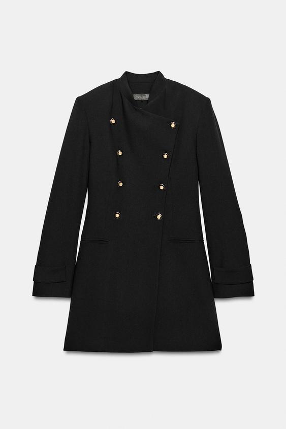 VESTIDO BLAZER BOTONES - Negro de Zara - Imagen 0
