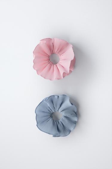 LOT DE DEUX CHOUCHOUS PLISSÉS - Rose de Zara - Image 2