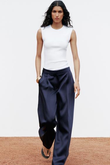 SLEEVELESS KNIT TOP - White by Zara