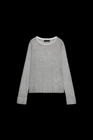DOUBLE KNIT SWEATER - Grey marl by Zara - Image 0