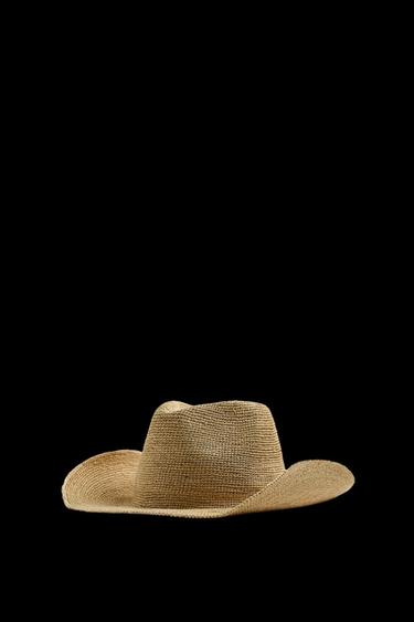 Zara RAFFIA HAT - Light beige - Image 0