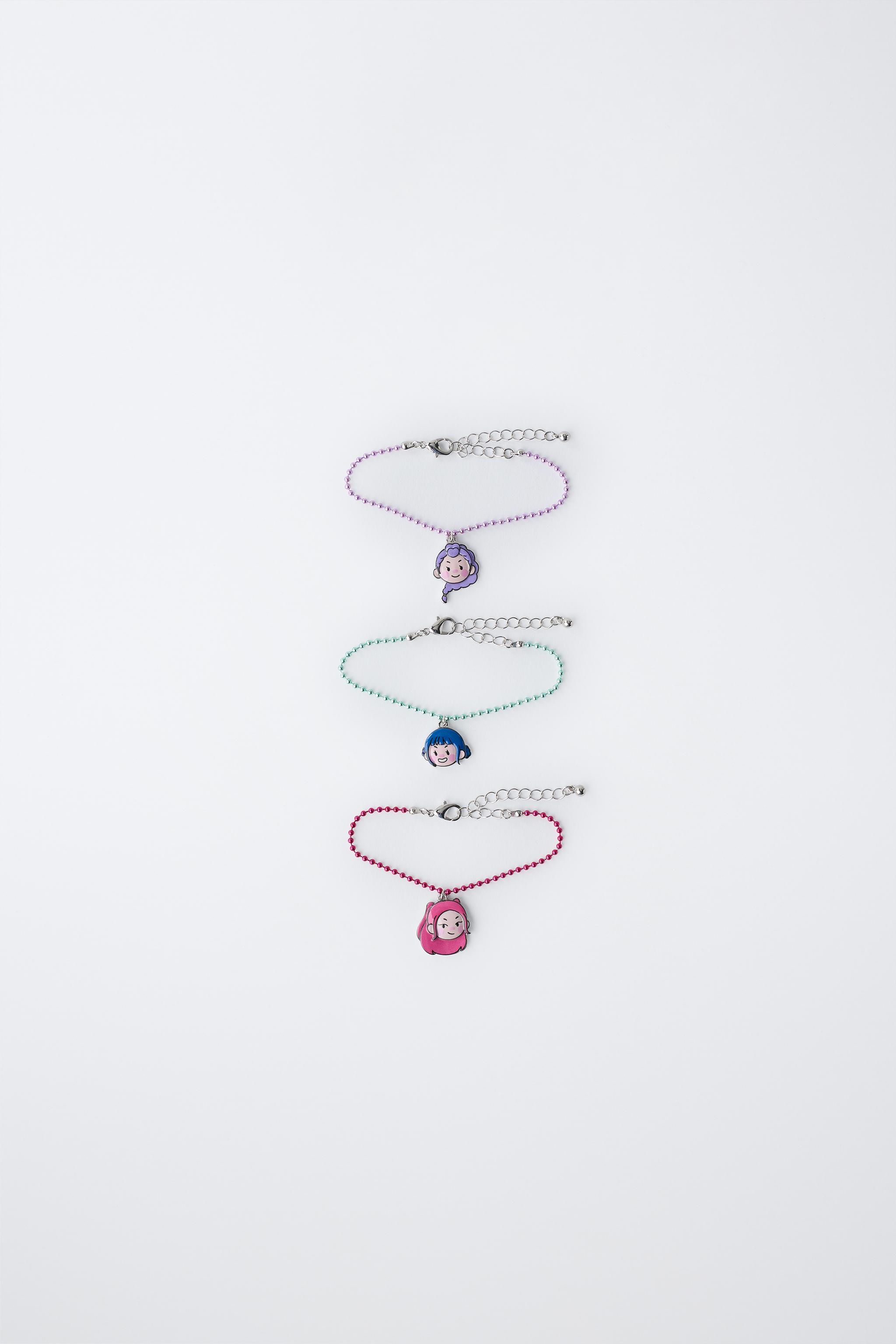 Детские аксессуары Zara KPOP DEMON HUNTERS™ NETFLIX © THREE-PACK OF BRACELETS
