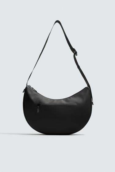 RUBBERISED SHOULDER BAG - Black by Zara