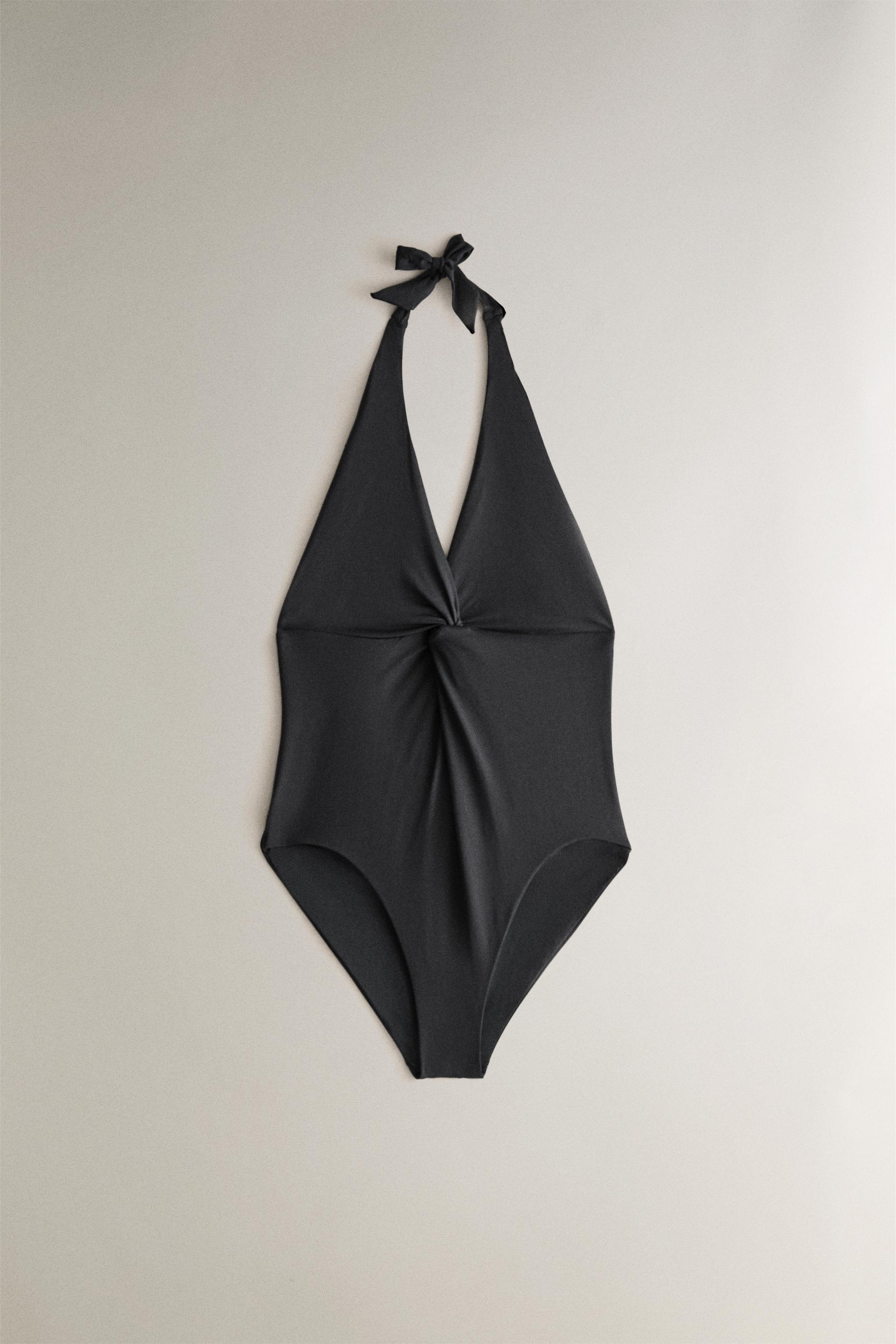 HALTER NECK TIE BEACH SWIMSUIT
