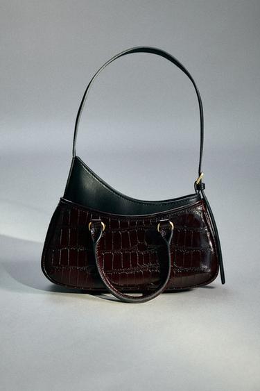 LIMITED EDITION LEATHER SHOULDER BAG - Chocolate by Zara