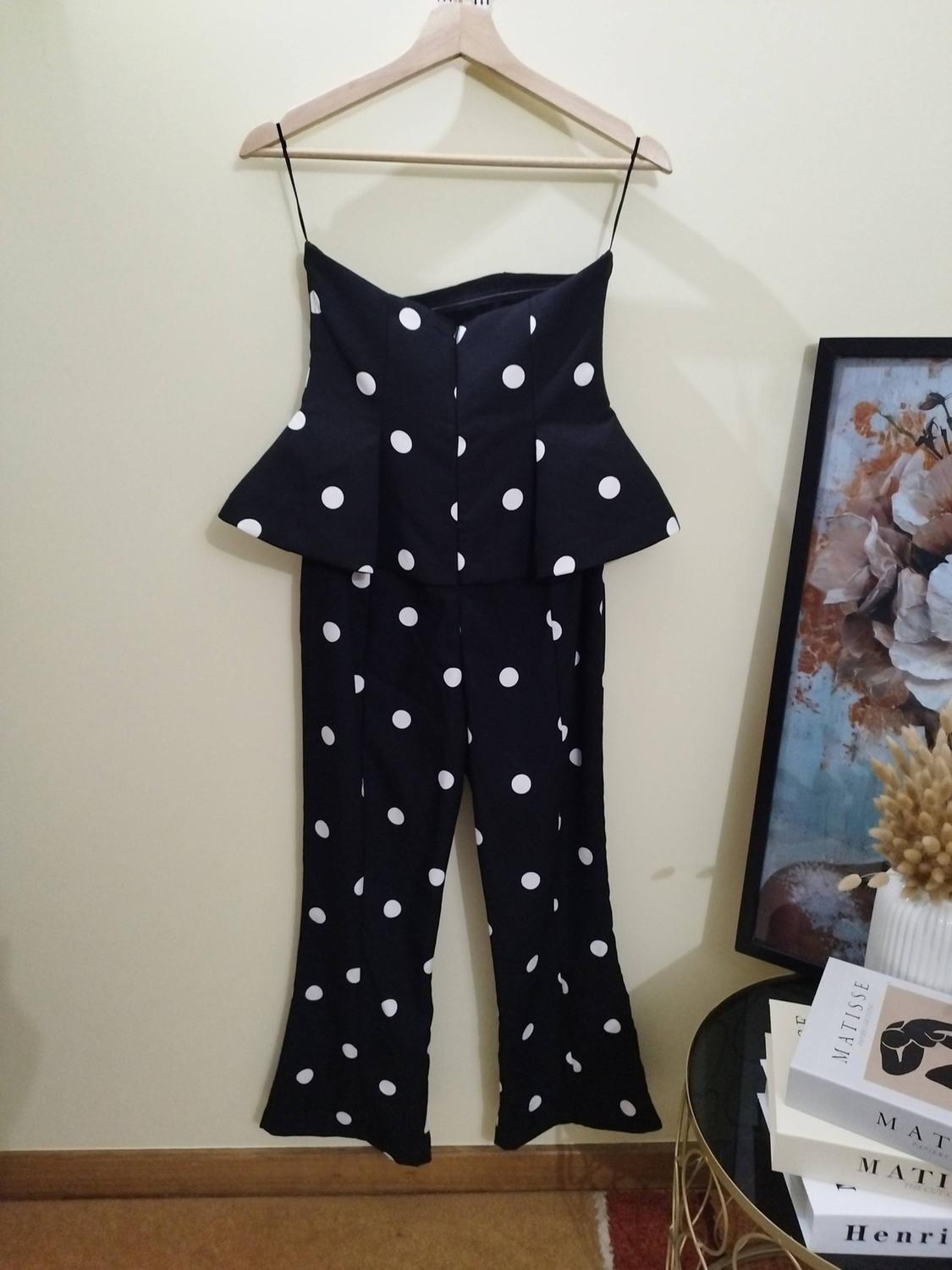 POLKA DOT BANDEAU JUMPSUIT - Image 5