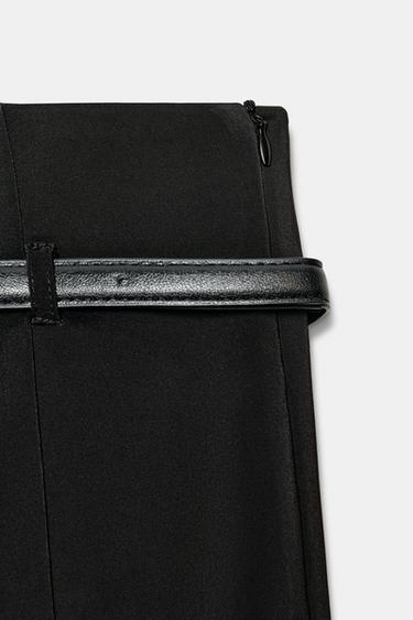 PANTALON LEGGING AVEC CEINTURE - Noir de Zara - Image 7