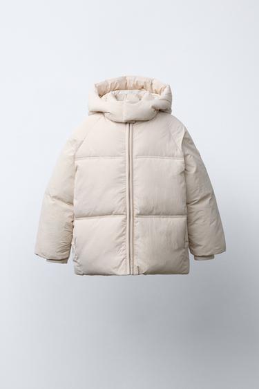 CAZADORA ACOLCHADA CAPUCHA WATER REPELLENT - Cru de Zara