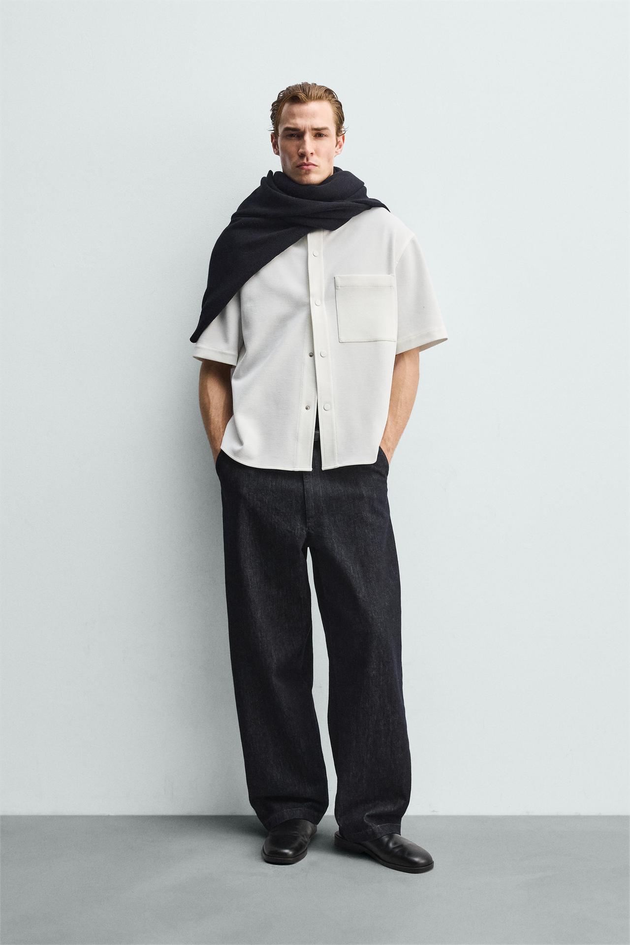 COMFORT NON-IRON OVERSHIRT — Oyster-white