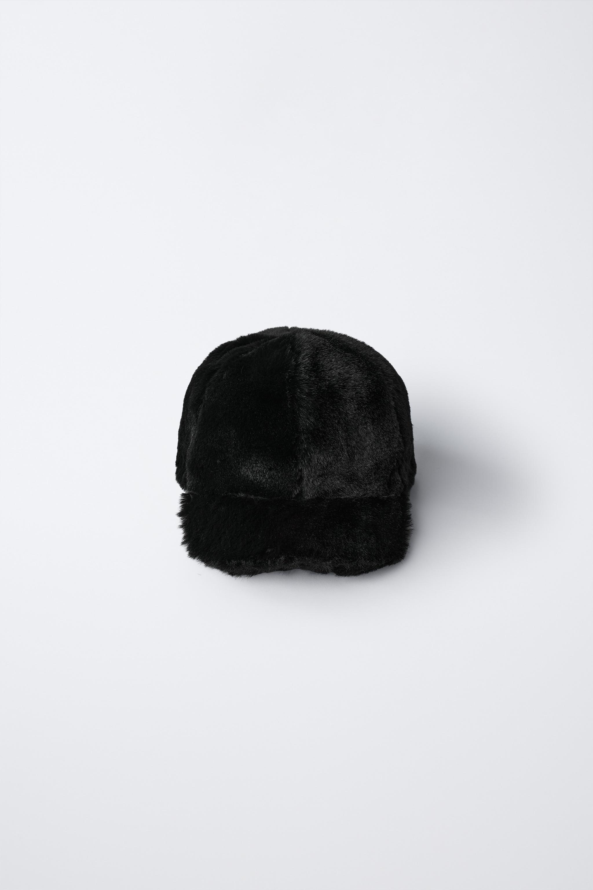 FAUX FUR CAP - Black | ZARA United States