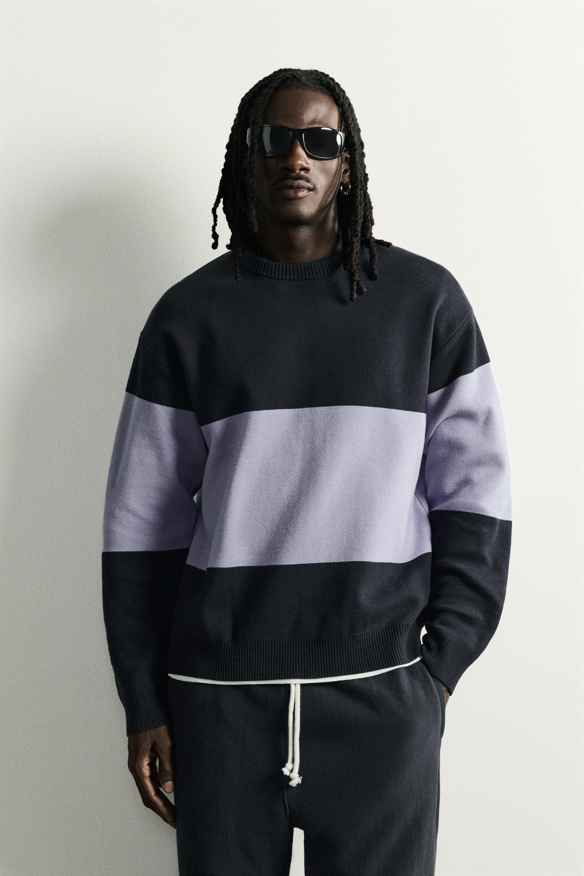 SOFT RELAXED FIT JUMPER — Blue / Navy
