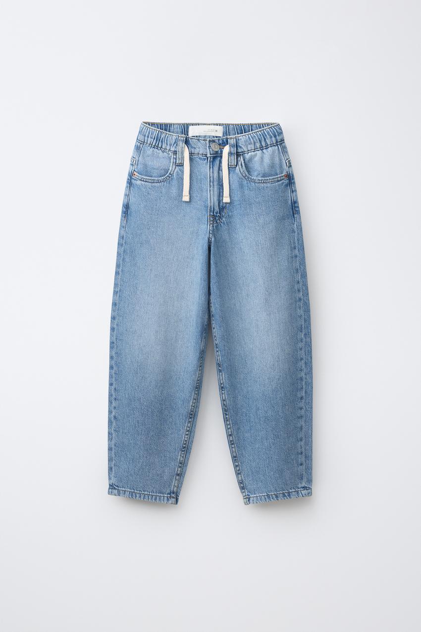 コード付きバギーバルーンデニムパンツ - ブルー | ZARA Japan / 日本