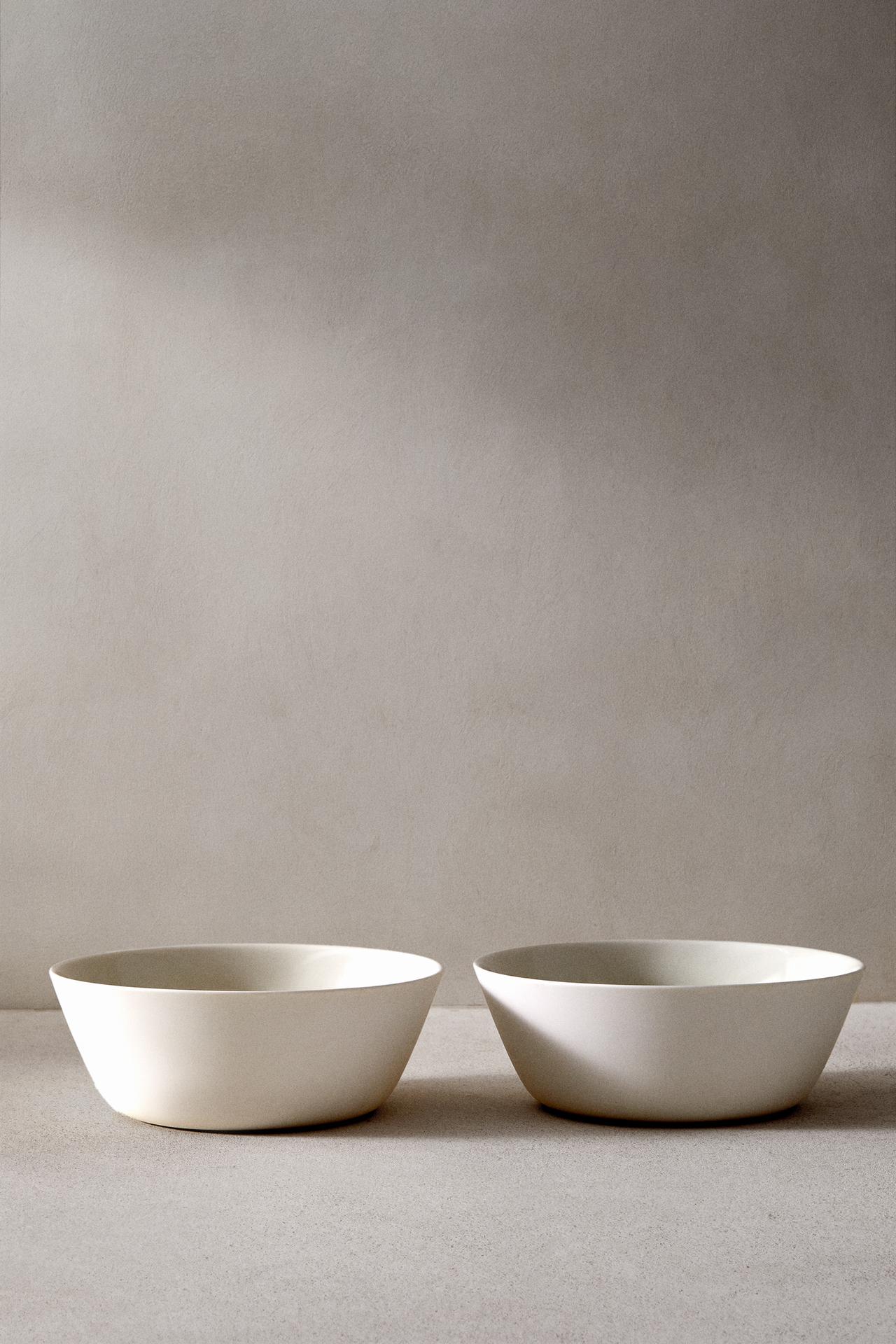 SET OF 2 - BOWL L — ecru-white