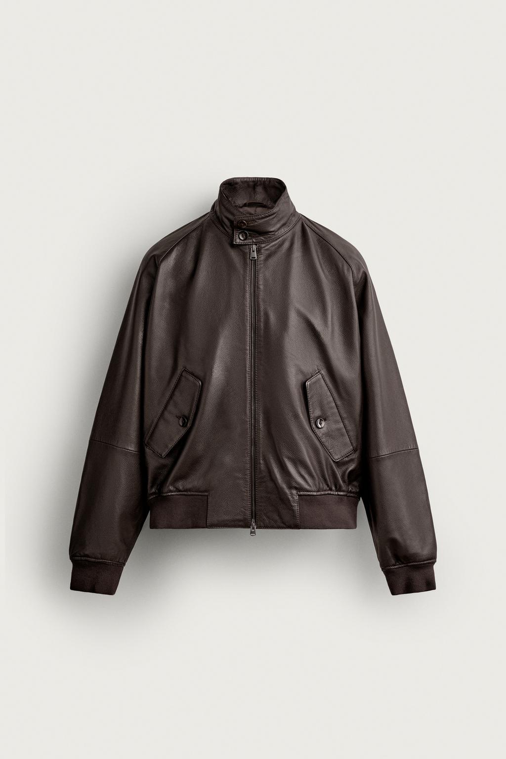 RELAXED FIT LEATHER JACKET