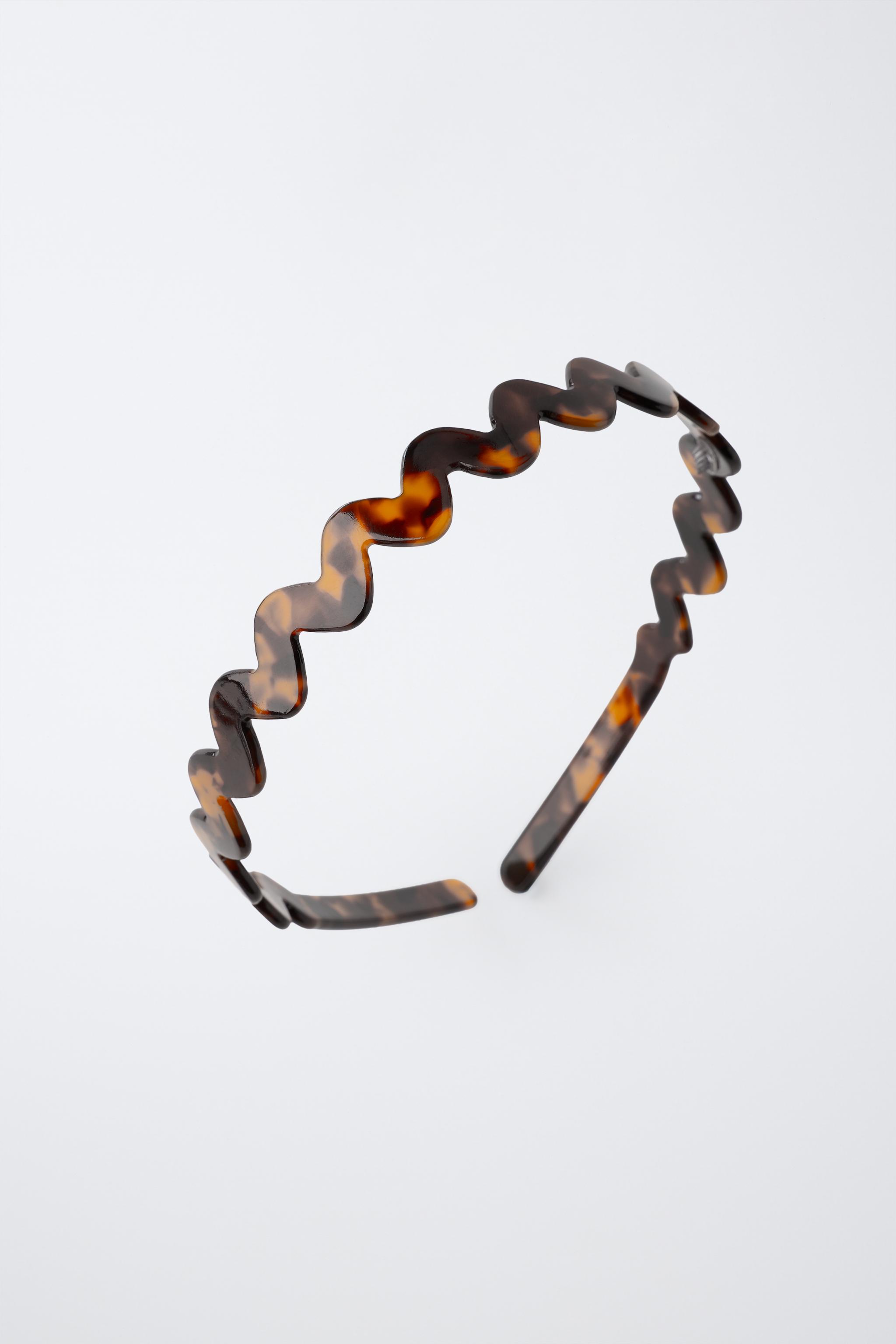 Детские аксессуары для волос Zara TWO-PACK OF PLAIN AND TORTOISESHELL EFFECT HEADBANDS — фото 4