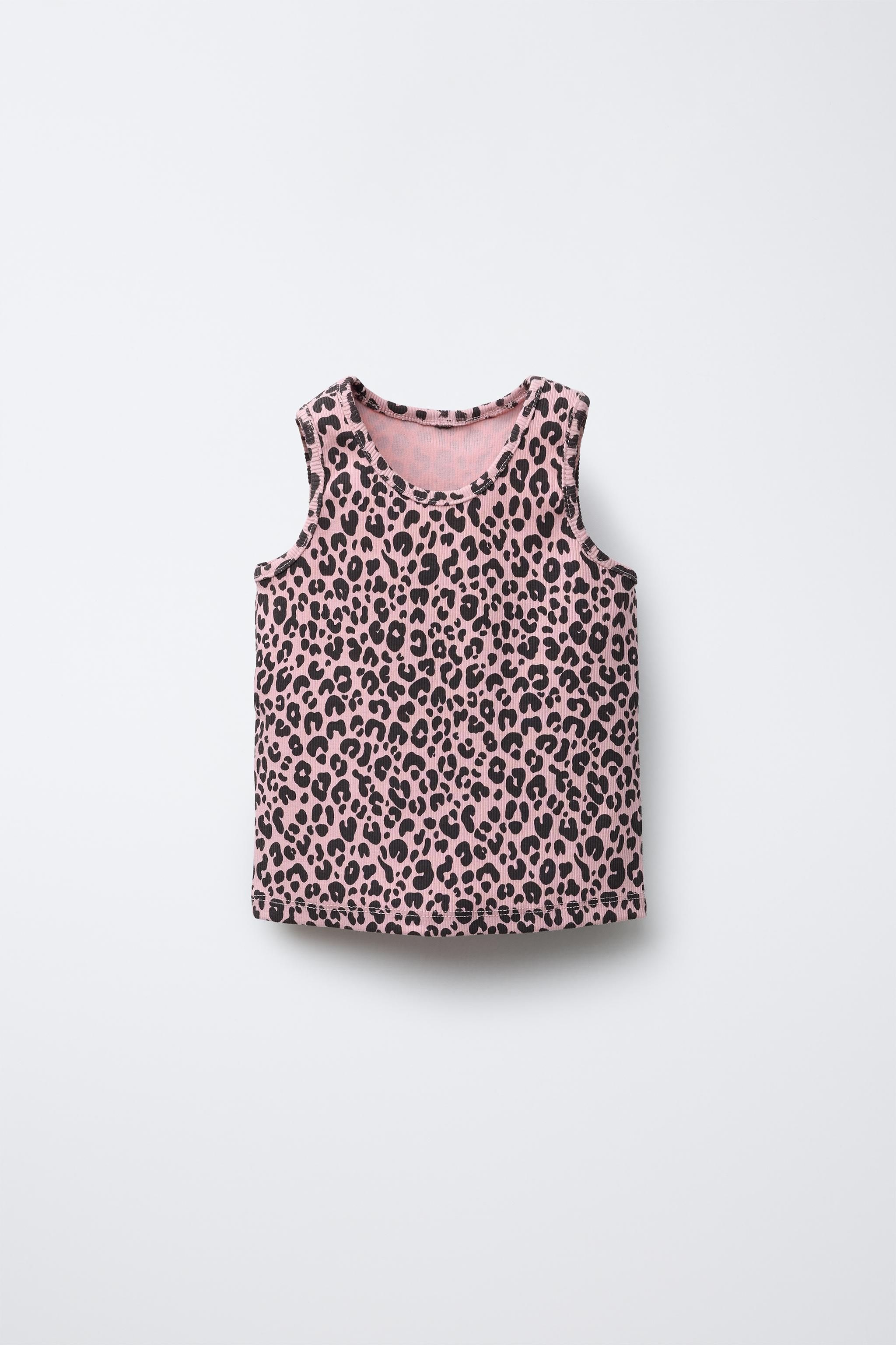 プリント柄リブTシャツ - チョークピンク | ZARA Japan / 日本