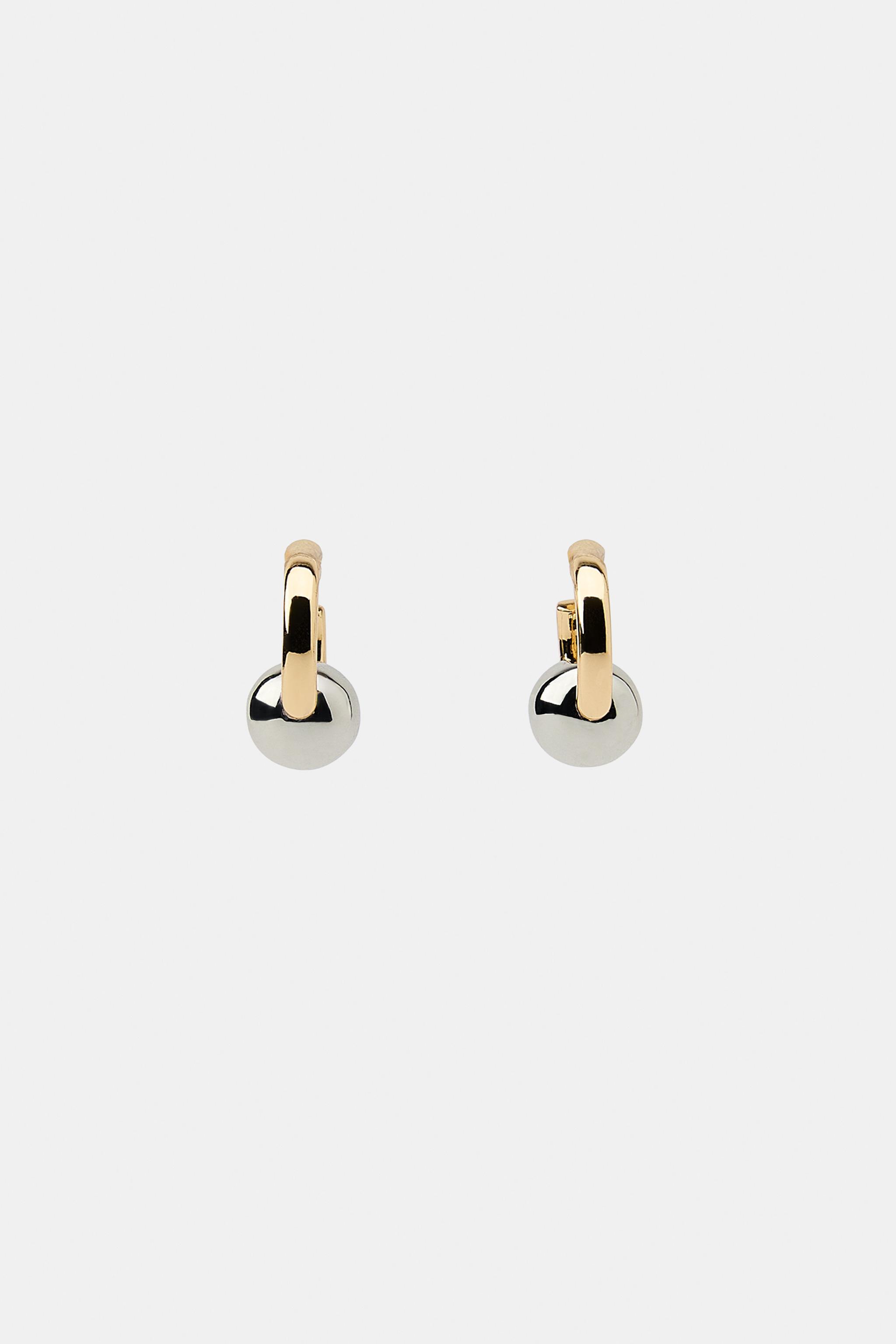 COMBINATION BALL HOOP EARRINGS